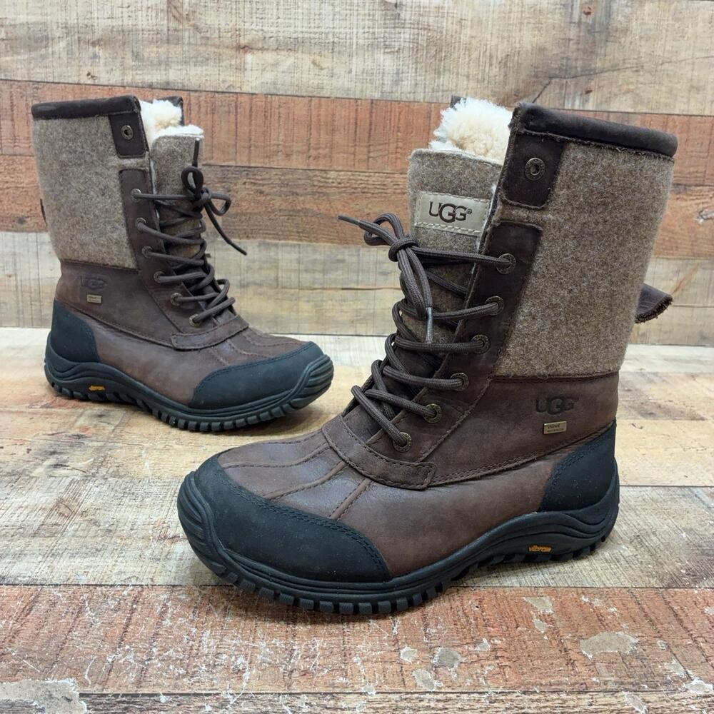 UGG 1008465 Snow Boots Womens Size 9 40 Brown Leather Shearling Waterproof